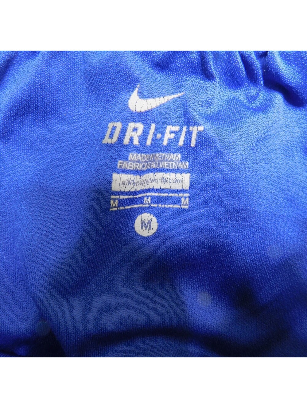 Nike Tempo Dri Fit Running Shorts Womens Medium M Blue Lime Green Athletic - Picture 2 of 8